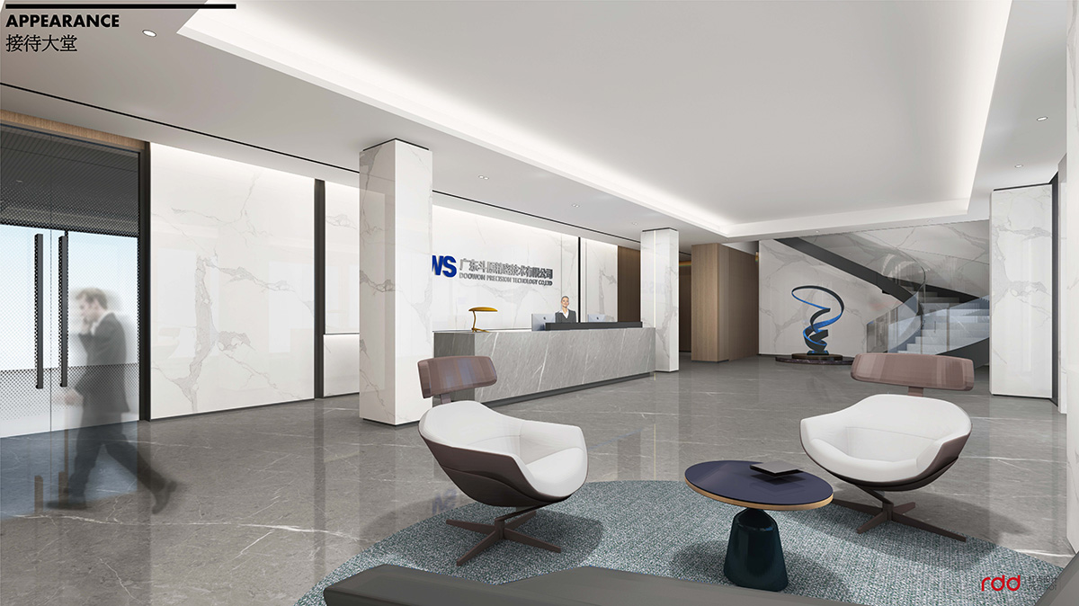 辦公室前臺(tái)效果圖